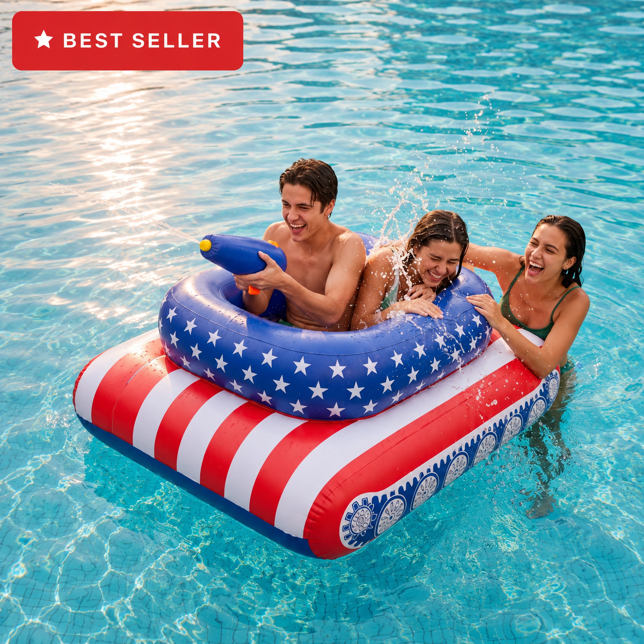 Motorized floating tank