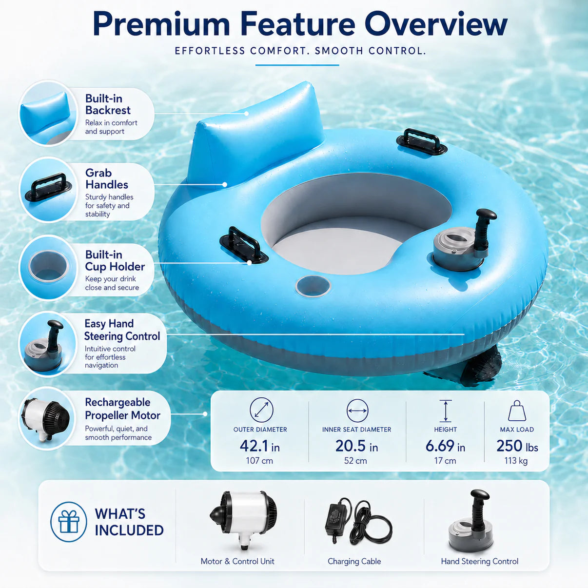 ChillNova™ | Premium Motorized Water Lounger